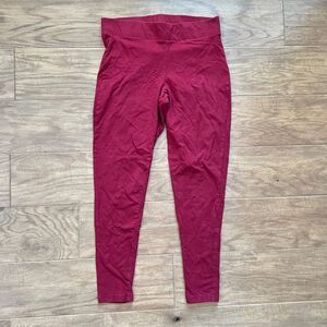 Torrid Leggings Women's Size 1/1X Red Stretch Cotton Blend
